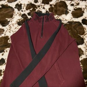 Maroon PINK turtleneck sports sweater